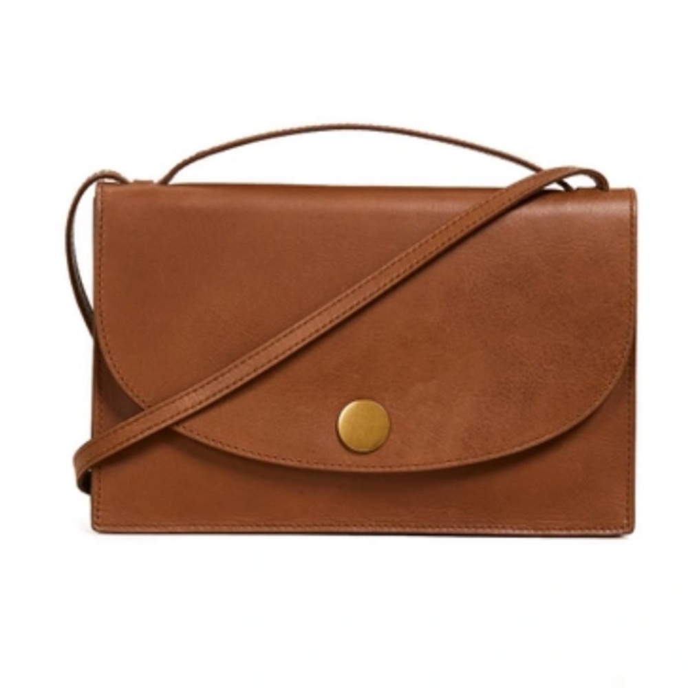 Madewell Snap Flap Shoulder Bag in English Saddle (Brown Leather)